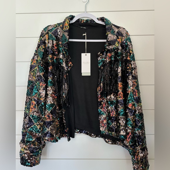 Miss Me geometric sequin fridge jacket - Picture 6 of 8